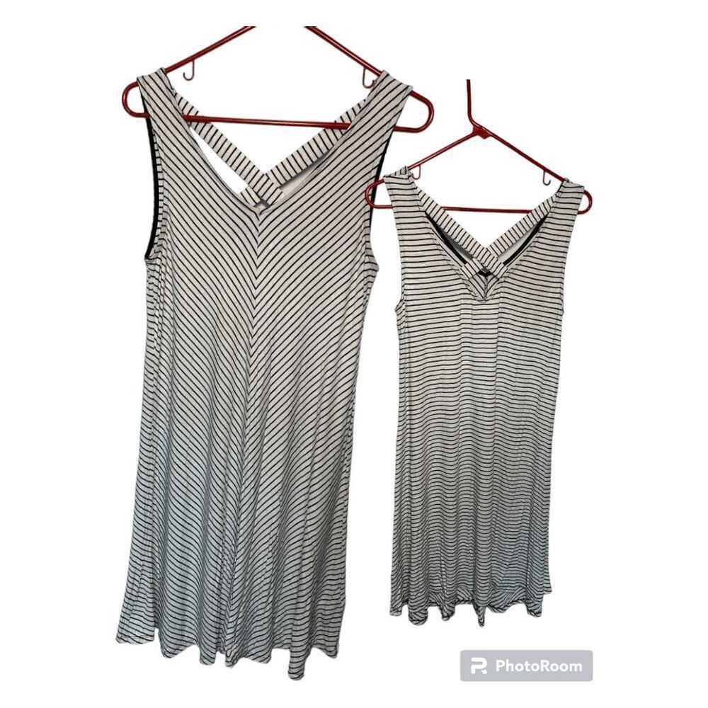 Cable & Gauge Black and White Tank Midi Dress